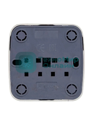 Розетка EKF EGR10-022-10 б/з, 10А, ОП Basic Минск белый