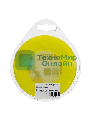 Леска для триммера Denzel квадрат 2 мм х 15 м, блистер FLEX CORD