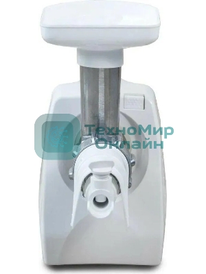 Мясорубка электрическая Ротор Люкс ЭМШ 35/300-3 белый, 1500 Вт, 0.6 кг/мин, реверс, насадки - 4