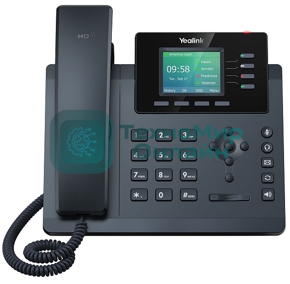 Настольный IP-телефон YEALINK SIP-T34W, 4 аккаунта, Wi-Fi, USB, 2.4