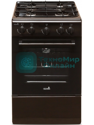Плита газовая Cezaris ПГ 2150-01 коричневый, конфорок 4 шт, духовка 43 л, 51 см x 85 см x 55 см