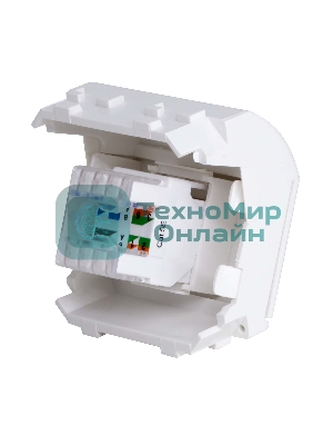 Розетка компьютерная DKC Brava 76655B R J 45 кат. 5e, белая, 2 мод