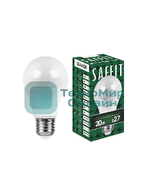 Лампа светодиодная SAFFIT SBA6020 (55015) 20Вт Е27 дневной