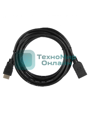 Кабель ACD-DHHF1-30B HDMI 1.4, Golden Plated,19m/19f, HDMI extension, черный, 3м