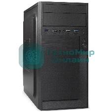 Компьютерный корпус Minitower ExeGate BAA-105U2-01-UNS500 (mATX, БП UNS500 с вент. 12см, 2*USB+2*USB 3.0, аудио, черный)