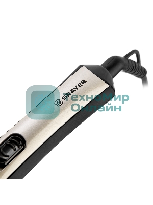 Щипцы для завивки волос BRAYER BR3203 бежевый/черный, 9 мм, 210 °C, 1 режим