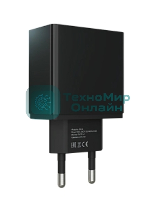 Сетевое зарядное устройство MORE CHOICE (4610196409868) NC11 СЗУ 2USB 2.4A черный черный