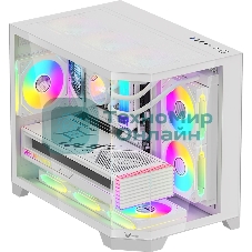 Компьютерный корпус AeroCool / Formula Crystal Z6M Floe белый без БП mATX 4x120мм 2xUSB 3.0 audio bott PSU