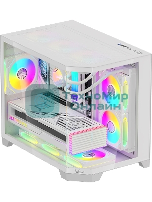 Компьютерный корпус AeroCool / Formula Crystal Z6M Floe белый без БП mATX 4x120мм 2xUSB 3.0 audio bott PSU