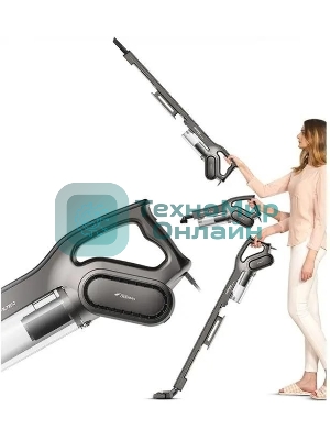 Пылесос вертикальный DEERMA Combo DX700S серый/черный, питание от сети, 210 Вт, уборка сухая, пылесборник 0.8 л