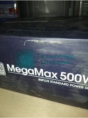 (Поврежденная упаковка) Блок питания ZALMAN 500W MegaMax V2 черный (ATX, 80+, APFC, 20+4 pin, 2хPCI-E 6+2P, 4хMolex, 6xSATA, 120mm fan, RTL) (ZM500-TXII)