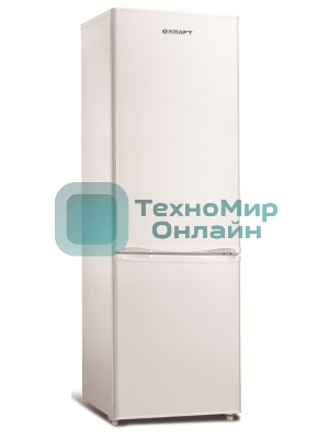 Холодильник Kraft KF-DF205W белый двухкамерный 166/64л морозилка снизу