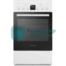 Плита электрическая Maunfeld MEC55CW08D белый, конфорок 4 шт, духовка 60 л, 50 см x 85 см x 60 см