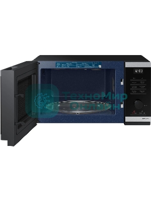 Микроволновая печь Samsung MG23DG4524ATBW нержавеющая сталь/черный 23 л, 800 Вт, переключатели - поворотный механизм