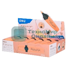 Текстовыделитель Deli EU356-OR Macaron, скошенный пишущий наконечник, 1-5мм, персиковый