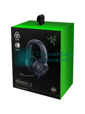 Гарнитура Razer Kraken V3 X (2022) чёрный, проводная, USB, подсветка