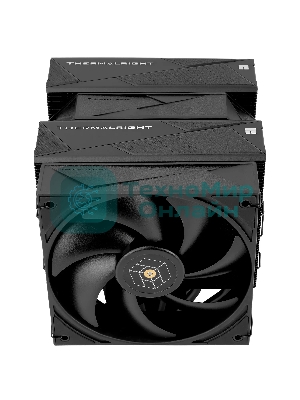 Кулер для процессора Thermalright Royal Pretor 130 черный (4-pin PWM, 158мм, Ni/Cu, 6x6мм, 1x120+1x130мм, 80.45CFM/81.88CFM, 29.4dBA/28.3dBA, 2150PM/1750RPM, S: 1200, 1700, 1851, 2011, 2066, 115X, AM4, AM5, black)