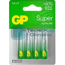 Батарея GP Super Alkaline 15AA21-2CRSBC8 AA (8шт) блистер