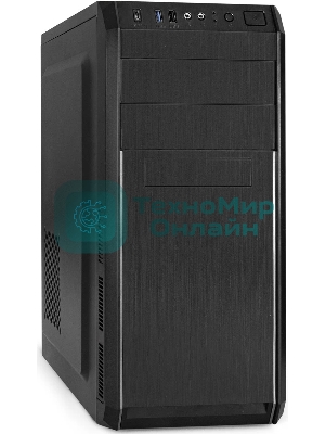 Компьютерный корпус Miditower ExeGate XP-334UC-UNS450 (ATX, БП UNS450 с вент. 12см, 1хUSB/1хUSB 3.0/1хTypeC, аудио, черный)
