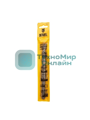 Бур по бетону Denzel двойная спираль, Cobalt W-tip, 16x160 мм, SDS PLUS
