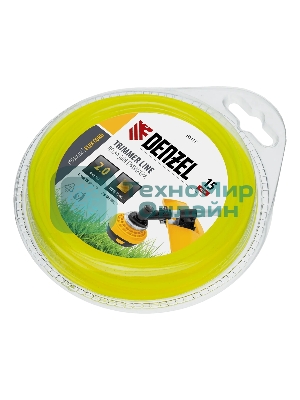 Леска для триммера Denzel квадрат 2 мм х 15 м, блистер FLEX CORD