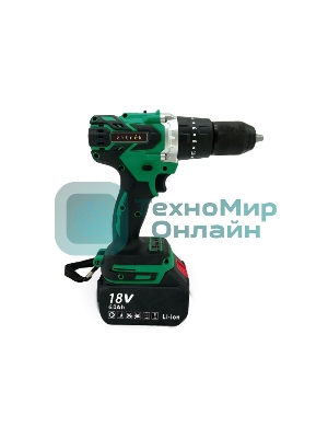 Дрель-шуруповерт Zitrek Green Impact 063-4046, 18 В, 5 Ач, 80 Нм, бесщеточный, ударный