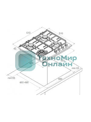 Варочная панель Kuppersberg FG 63 W