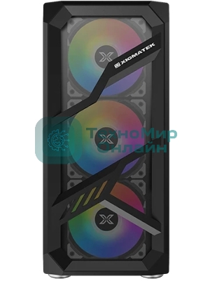 Компьютерный корпус Xigmatek Lamiya EN40016 ATX, USB 3.0x1+USB 2.0x2, Front & Left TG, 4PCS X24A Fan, Galaxy II Fan Control Box & Remote (748113)