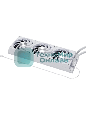 Система охлаждения Water Cooling System PCCooler DS360 Display WH (310W, 360мм, LED, белый, ARGb Pump/Fans: 3x120мм, 90.56CFM, 39.8dBA, 2500RPM/Pump height 65мм, 15dBA, 2600RPM, Rad thickness 27мм/S: 1851, 1700, 1200, 115X, AM5, AM4)