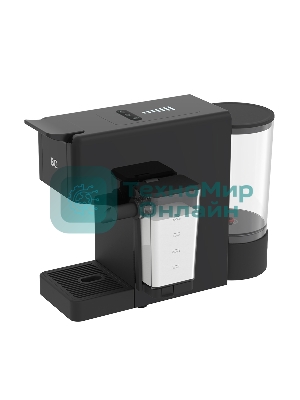 Капсульная кофеварка BQ CCM1064A Black. 3 в 1: Nespresso, Dolce Gusto, молотый кофе/Давление 20 бар/Итальянская помпа/Автоматический капучинатор/DuoBoil - технология быстрого приготовления кофейных напитков/Выбор объема порции/Объем резервуара для воды 850 мл/Объем резервуара для молока 200 мл/Длина шнура 1 м/Автооключение/Защита от перегрева/Съемный лоток для сбора капель