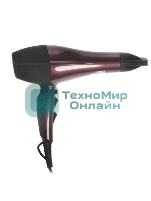 Фен Delta DL-0937 черный/бордовый, 2000 Вт, ионизация