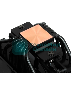 Кулер для процессора PCCooler RT720 TC BK (270W, 4-pin PWM, 157.5mm, Al/Cu, 7x6mm, 2x120mm, 73.32CFM, 34.9dBA, 2200RPM, S: 1851/1700/1200/115X, AM5/AM4, black)
