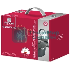 Кастрюля Rondell Stern RDS-010, 3.9л, 20см, с крышкой, серый