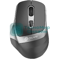 Мышь беспроводная Oklick 516MW черный/серебристый, 1600 dpi, радиоканал, Bluetooth, USB, кнопки - 6