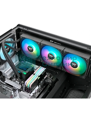Система жидкостного охлаждения Thermaltake LA360-S ARGB Soc-AM5/AM4/1200/1700/1851 черный 4-pin 38.35dB Al+Cu LCD 360W Ret (CL-W462-PL12SW-A)