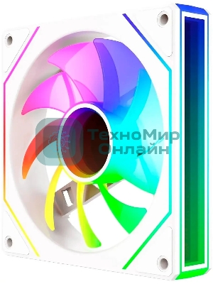 Вентилятор для корпуса Bloody CF-11 LCD ARGb 120х120x25 белый 4-pin 32дБ (упак.:1шт) (CF-11-ARGb120-WH) Ret