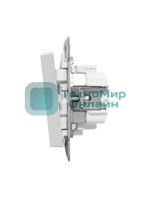 Механизм выключателя EKF UP1-SWA-24 Эпика двухклавишный, с подсветкой, алюминий