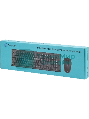 Комплект клавиатура+мышь Oklick 630M проводной, USB, 1600 DPI, чёрный