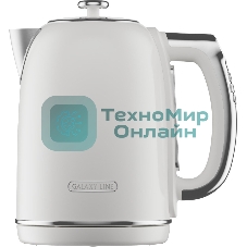 Чайник электрический Galaxy Line GL 0361 белый 1.7 л, 2200 Вт, нерж.сталь/пластик