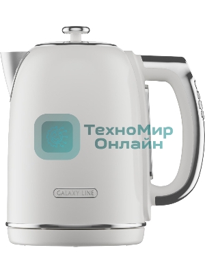 Чайник электрический Galaxy Line GL 0361 белый 1.7 л, 2200 Вт, нерж.сталь/пластик