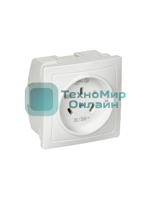 Розетка 1-м СП Рпл11-К 32А IP20 разборная для плиты с заземл. белый IEK ERP11-032-K01