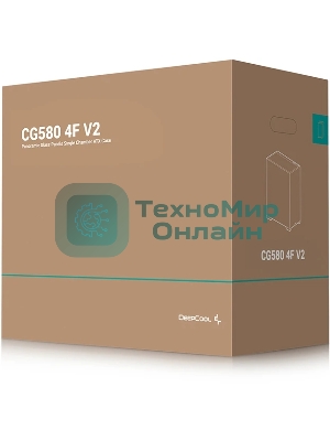 Компьютерный корпус Deepcool CG580 4F V2 без БП, боковое окно (панорама), 4x120мм ARGB PWM вентилятора, черный, ATX (R-CG580-BKADA4-G-2)