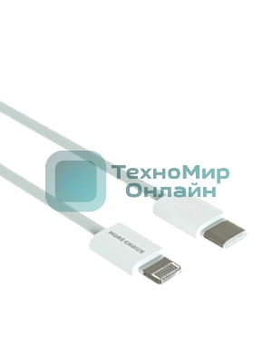 Кабель MORE CHOICE (4620202550408) K73i USB 3.0A PD 20W для Lighting 8-pin Type-C - нейлон 1м белый