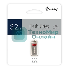 Флешка USB SmartBuy MC8 Metal Red (SB032GbMC8), 32Gb, USB 2.0, R/W 25/15, красный/серебристый