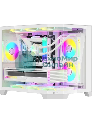 Компьютерный корпус AeroCool / Formula Crystal Z6M Floe белый без БП mATX 4x120мм 2xUSB 3.0 audio bott PSU