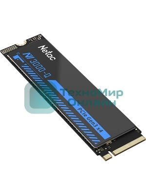 Накопитель SSD M.2 Netac 1.0Tb NV3000 Series Retail (PCI-E 3.0 x4, up to 3100/2100MBs, 3D NAND, 600TBW, NVMe 1.4, 22х80мм, heatsink)
