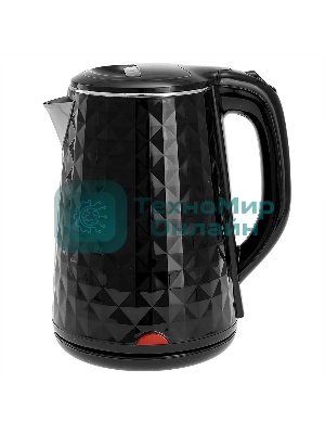 Чайник электрический ВАСИЛИСА ВА-1033 пластик, черный, 1.8 л (12)