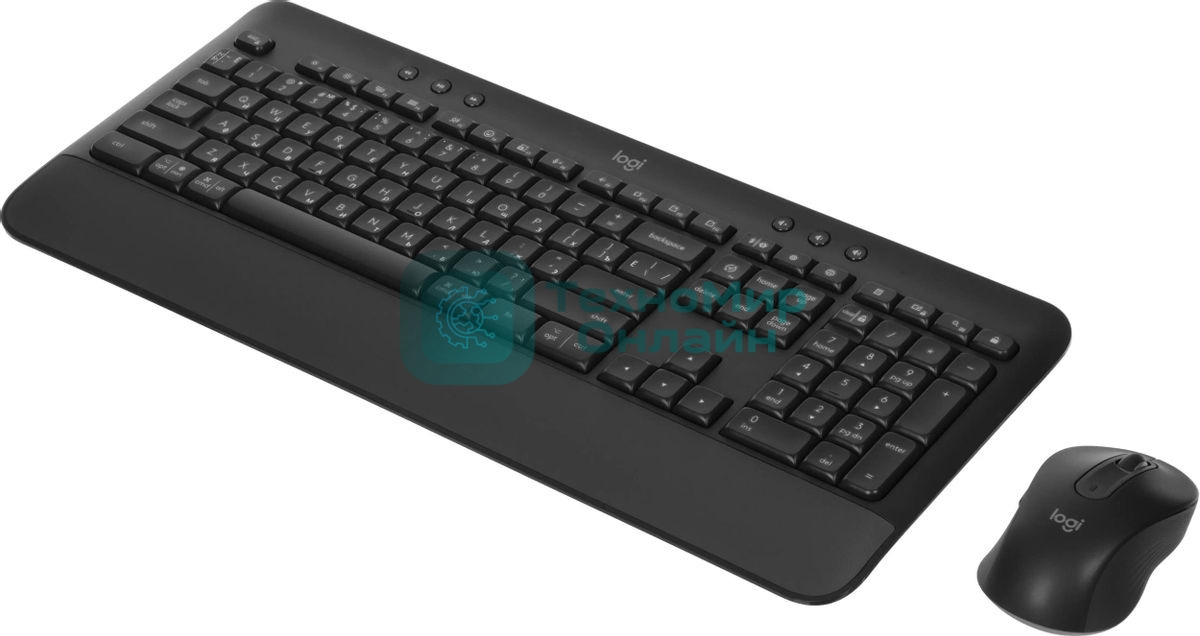 Комплект клавиатура+мышь Logitech Signature MK650 беспроводной, USB + Bluetooth, 4000 DPI, серый/чёрный