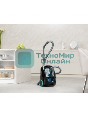 Пылесос моющий Thomas DRYBOX AMFIBIA FAMILY черный/бирюзовый, 325/1700 Вт, уборка влажная/сухая, пылесборник контейнер 2.6 л