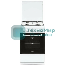 Плита газовая Cezaris ПГ 2150-04 белый, конфорок 4 шт, духовка 43 л, 51 см x 85 см x 55 см